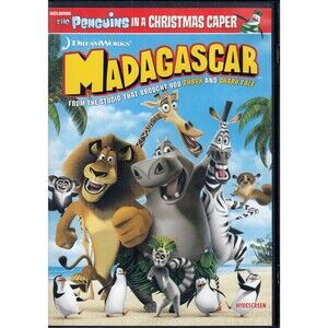 Madagascar DVD 2005 Widescreen DreamWorks Ben Stiller Chris Rock Penguins Movie
